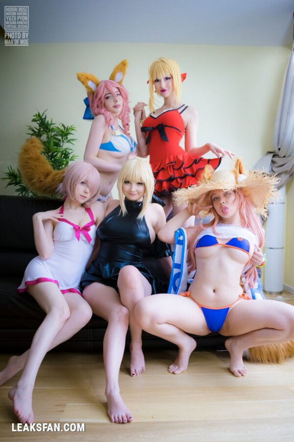 Hidori, Mikomi, Virtual, Tom &amp;amp; Yuzupyon - Mash, Saber, Nero &amp;amp; Tamamo (Fate Grand Order) - 8