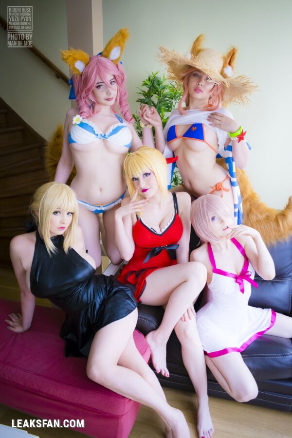 Hidori, Mikomi, Virtual, Tom &amp;amp; Yuzupyon - Mash, Saber, Nero &amp;amp; Tamamo (Fate Grand Order) - 11