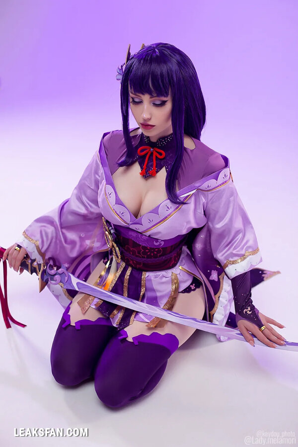 Lady Melamori - Raiden Shogun Lingerie (Full Set) - 63