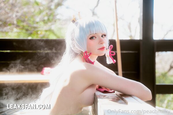 PeachMilky - Kamisato Ayaka cosplay genshin impact[48P] - 0